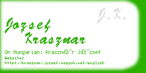 jozsef krasznar business card